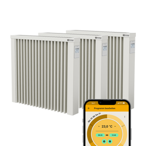 3er Paketset AeroFlow® Elektroheizung Compact Smart - 1300 Watt