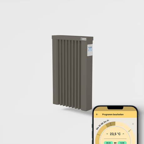 AeroFlow® Elektroheizung Compact Smart 650 Watt RAL 7039 Quarzgrau